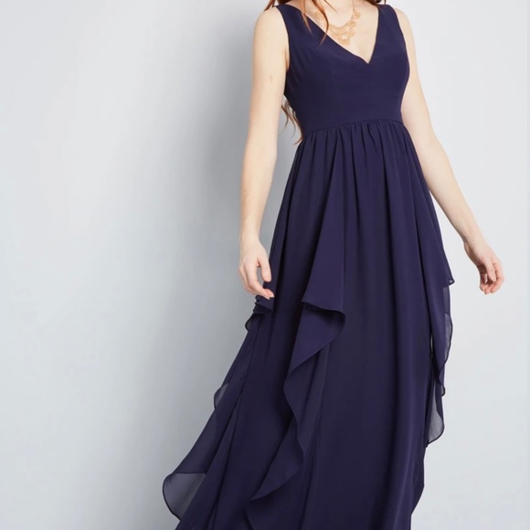 Stunning Ruffle Chiffon Dress by Lace and Mesh - Perfect for Prom! - Picture 1 of 10